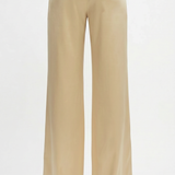 Champagne Saten Geniş Paça Pantolon