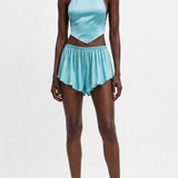 Aquamarine Handkerchief Shorts