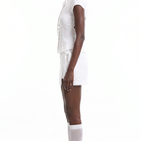 Éloise Keten Anvelop Mini Etek