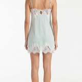 Celeste Lace-Trimmed Mini Dress – Mint