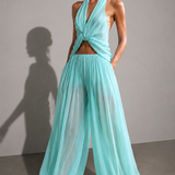 Aquamarine Drapeli Şifon Bluz