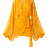 Solstice Sunset Chiffon Mini Dress