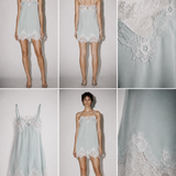 Celeste Lace-Trimmed Mini Dress – Mint
