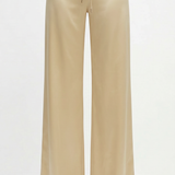Champagne Saten Geniş Paça Pantolon