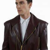 Unisex Bourbon Lampskin Phage Jacket