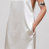 Pearl Essence Satin Dress