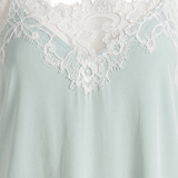 Celeste Lace-Trimmed Mini Dress – Mint
