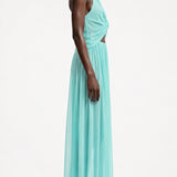 Aquamarine Drapeli Şifon Bluz