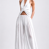 White Noir Drapeli Şifon Pantolon