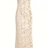 Ivory Crochet Lace Maxi Dress