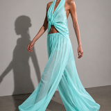 Aquamarine Drapeli Şifon Bluz