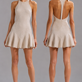 Éloise Linen Flare Mini Dress
