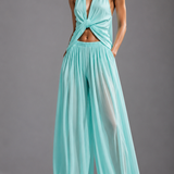 Aquamarine Drapeli Şifon Bluz