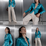 Émeraude Silk Satin Shirt