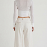 Modal Pamuk Transparan Crop Bluz