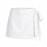 Éloise Keten Anvelop Mini Etek