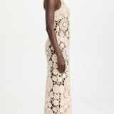 Ivory Crochet Lace Maxi Dress
