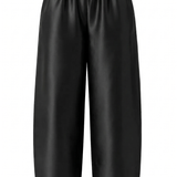Sculpted, body-following crop top in Noir Perlé satin – PHAGE Paris
