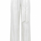 Wide-leg satin trousers with a detachable fringed sash PHAGE Paris