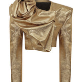 Gold Tornedo Crop Jacket