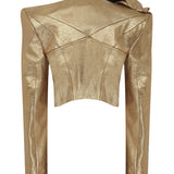 Gold Tornedo Crop Jacket