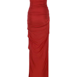 Scarlet Whisper Esnek Jarse Uzun Elbise